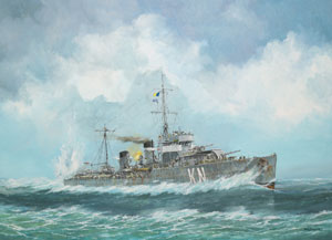 Schilderij Hr. Ms. Kortenaer