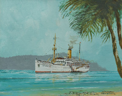 ss Plancius Schilderij ss Plancius