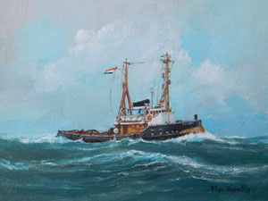 Sleepboot Titan Schilderij Sleepboot Titan