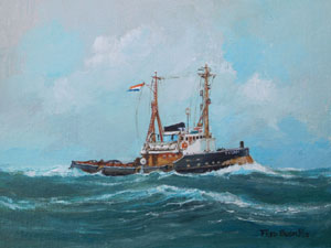 Schilderij Sleepboot Titan