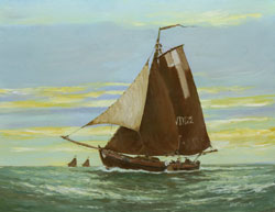 Schilderij Volendammer kwak VD 172